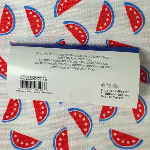 New Emma & Mila 18" X 21" Watermelon Slice Cotton Fat Quarter FQ Quilting Fabric - Picture 5 of 5